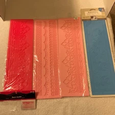 Cake Decorating Supplies Lace Mold Confectioners Mat Lot of FOUR