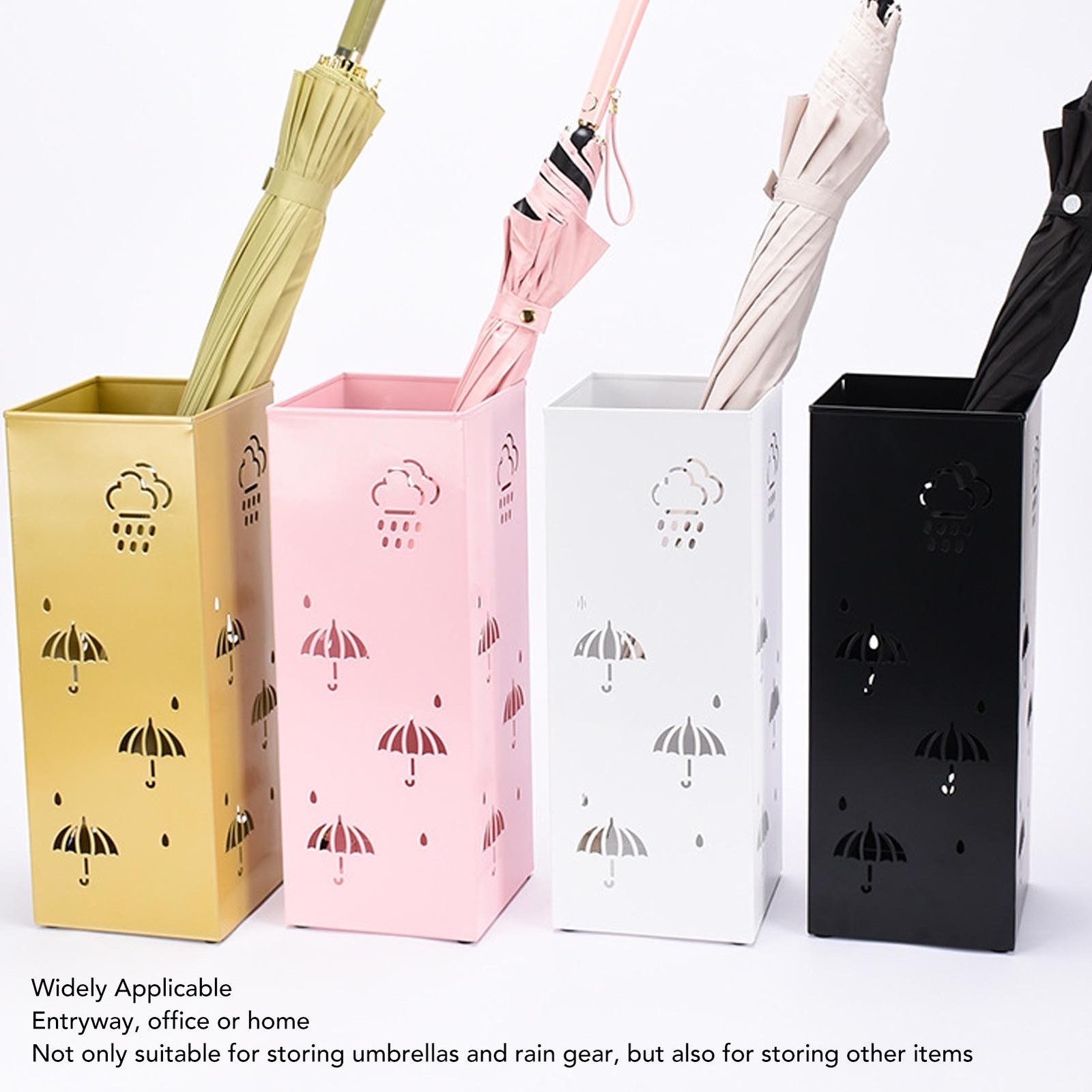 Metal Umbrella Stand Multipurpose Stylish Hollow Design Auspicious Clouds Rustpr
