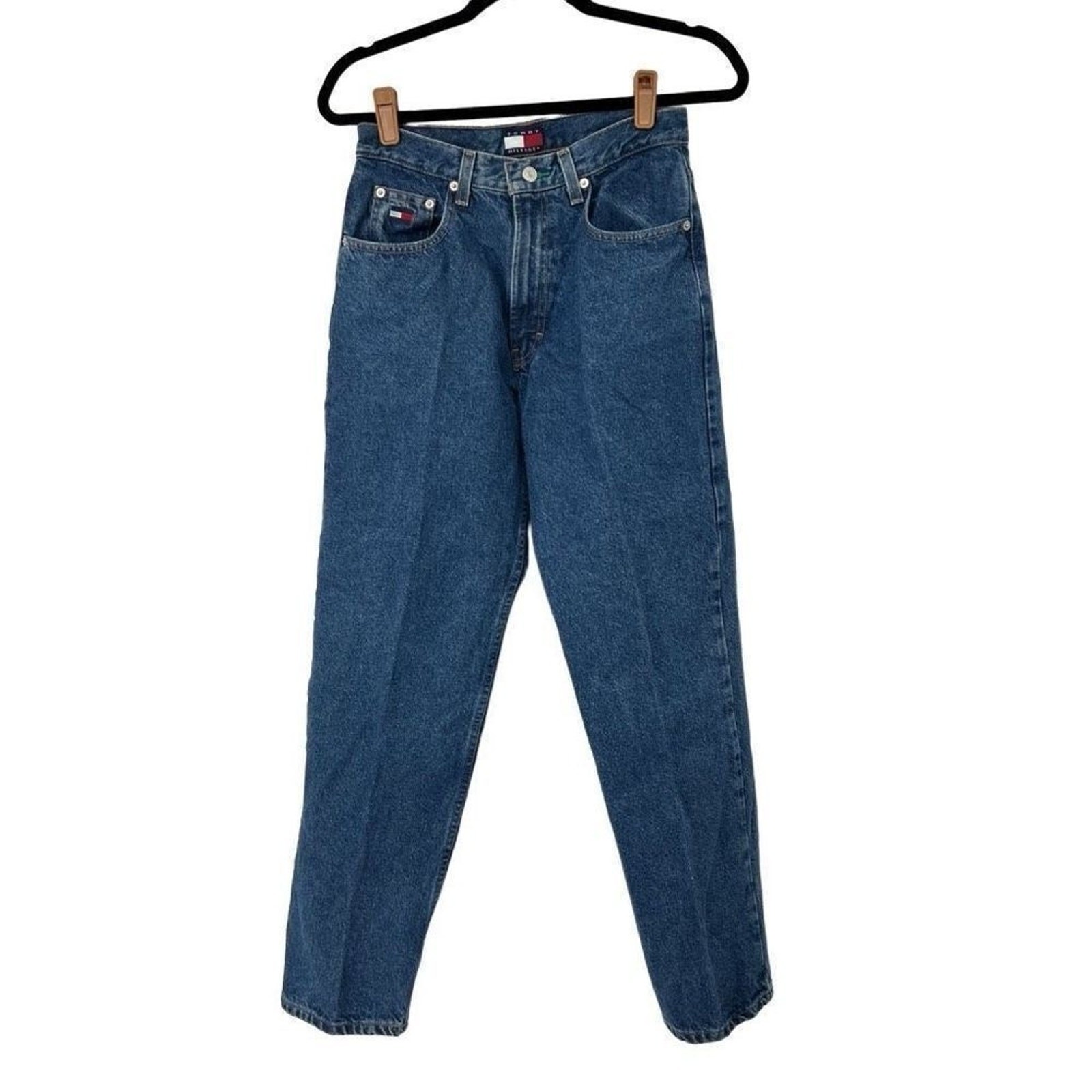 Tommy Hilfiger 1998 Triple T Jeans Large Logo Patch‎ EUC Vintage Womens 6