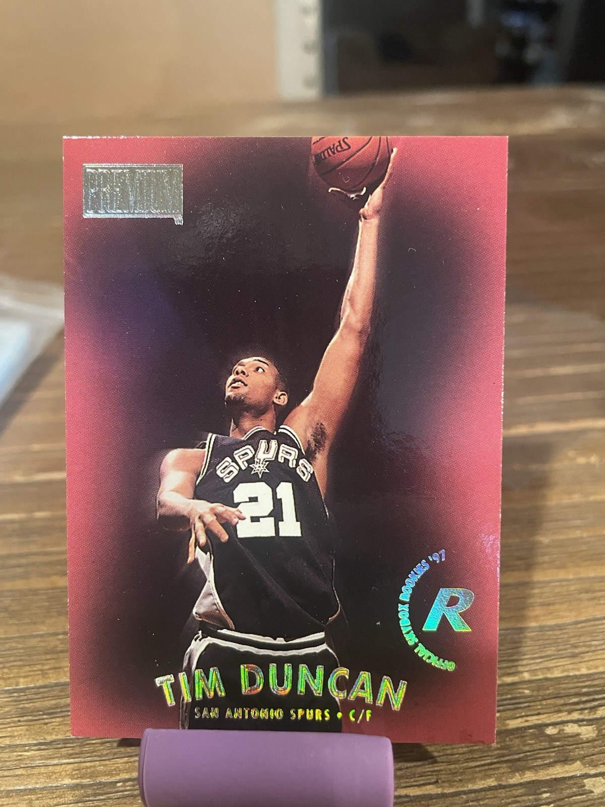 Tim Duncan 1997 Skybox Premium Rookie Card #112 RC Spurs HOF