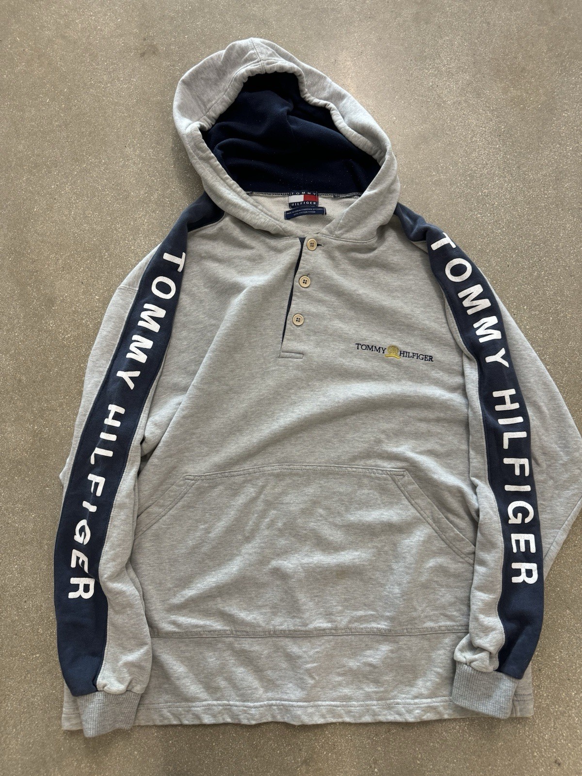 Vintage Tommy Hilfiger Patrol Surplus Hoodie Very Rare Size Large