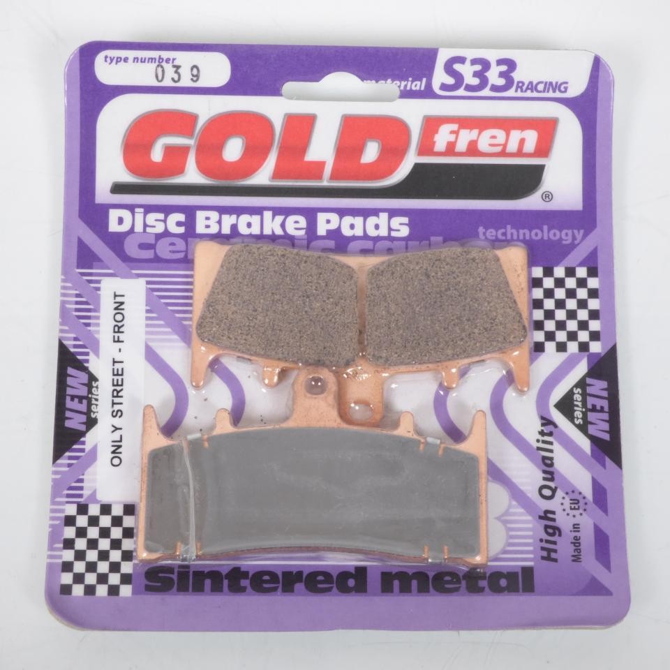 Plaquette de frein Gold Fren avant à endurance thermique pour Kawasaki 750 ZX7R
