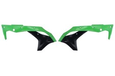 Capuchons de radiateur, couleur noire - verte assortie pour KAWASAKI KX 250