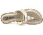 Michael Kors Sandals 6.5 Hamilton Metallic Leather Thongs Shoes Worn 1x Perfect  — photo 3