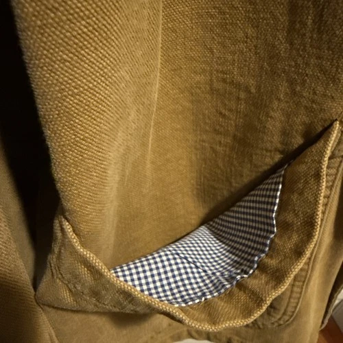 45R Mens Garment Dyed Double Breast Chore Jacket Hopsack Canvas Made in Japan L image 6