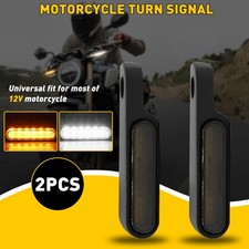 2X Mini LED Motorcycle Turn Signals Light Blinker Indicator Amber Lamp Universal