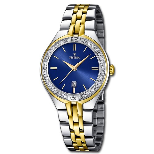 Fossil Raquel ES5470 – Orologio Donna In Acciaio Inox Con Cinturino Pelle Nera, Cassa Rettangolare Oro