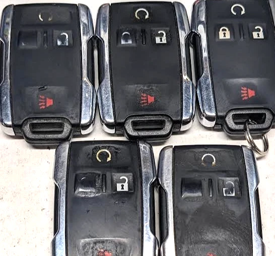 LOT OF 5 CHEVROLET STANDARD KEY FOB REMOTE  M3N-32337100  4 BUTTON - Image 3 of 4
