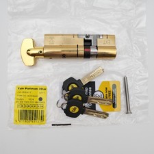 Yale Platinum 3 Star Euro Thumb Turn Cylinder 55/35 (90mm) Brass 3 Keys