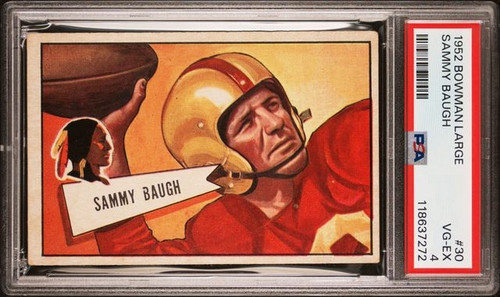 Sammy Baugh #30 1952 Bowman Large card