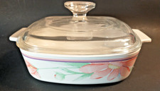 Corelle Peony 1 liter casserole with glass li...
