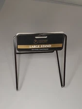 TRIPAR 6-Inch Metal Mahogany Painted Square Kitchen Book Holder/Stand, Wire Mini