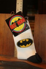 Vintage 1982 BATMAN Socks With Tags Size 9-11 Stained