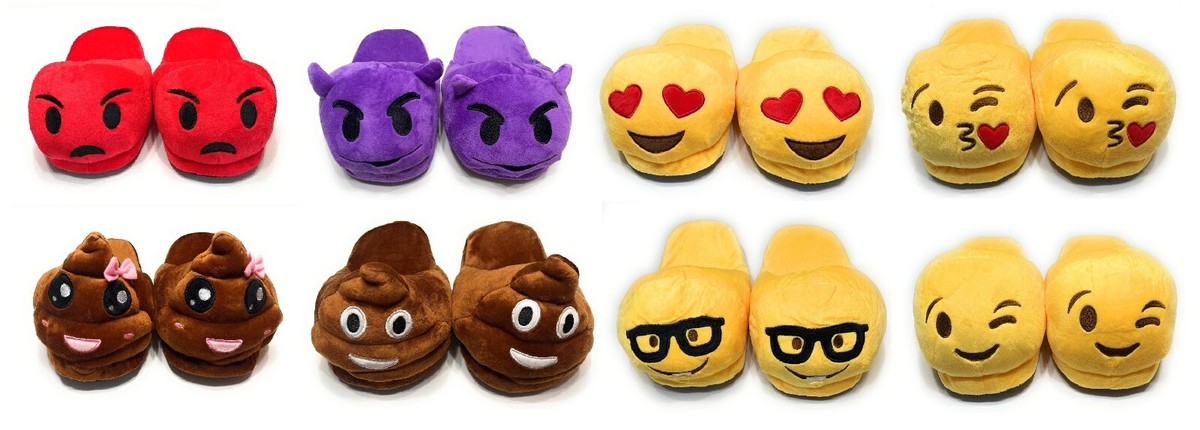 Emoji Slippers Emoji Ciabatte LY Unisex Emoticon Emoji Plush