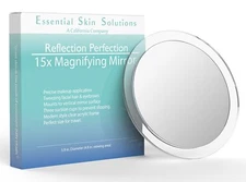 15X Magnifying 6" Mirror with Suction Cups for Up Close Viewing