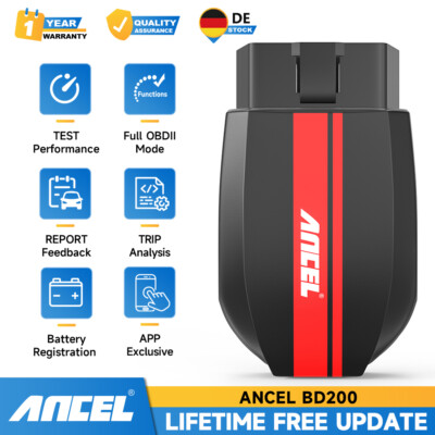  2025 ANCEL BD200 Profi KFZ OBD2 Diagnosegerät Auto Scanner Batterietester DHL