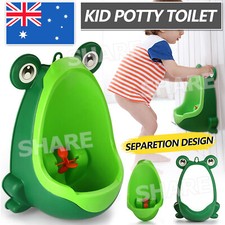Kid Baby Potty Toilet Training Urinal Boys Pee Trainer Cute Frog Shaped Bathroom