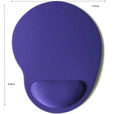 PC Mousepad Ergonomic Comfortable  Mat With Wrist Rest Support Non Slip Purple