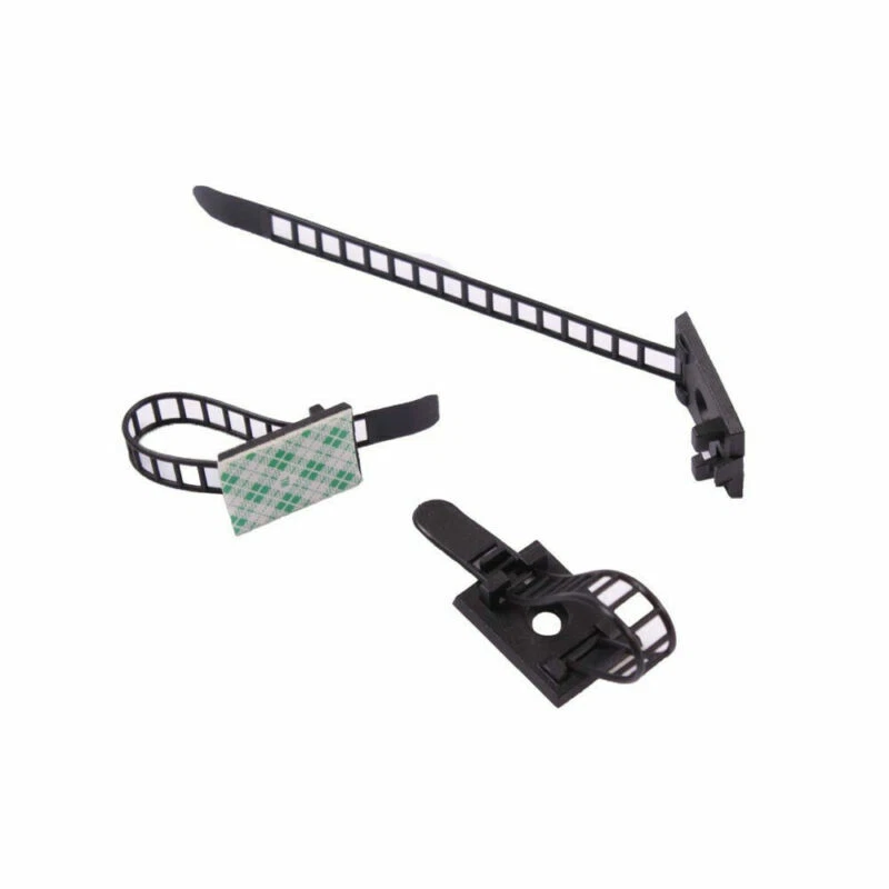 Самоклеящиеся регулируемые зажимы для стяжек проводов кабелей зажимы для фиксации аранжировки наклеек 50 шт. - Изображение 2 из 4