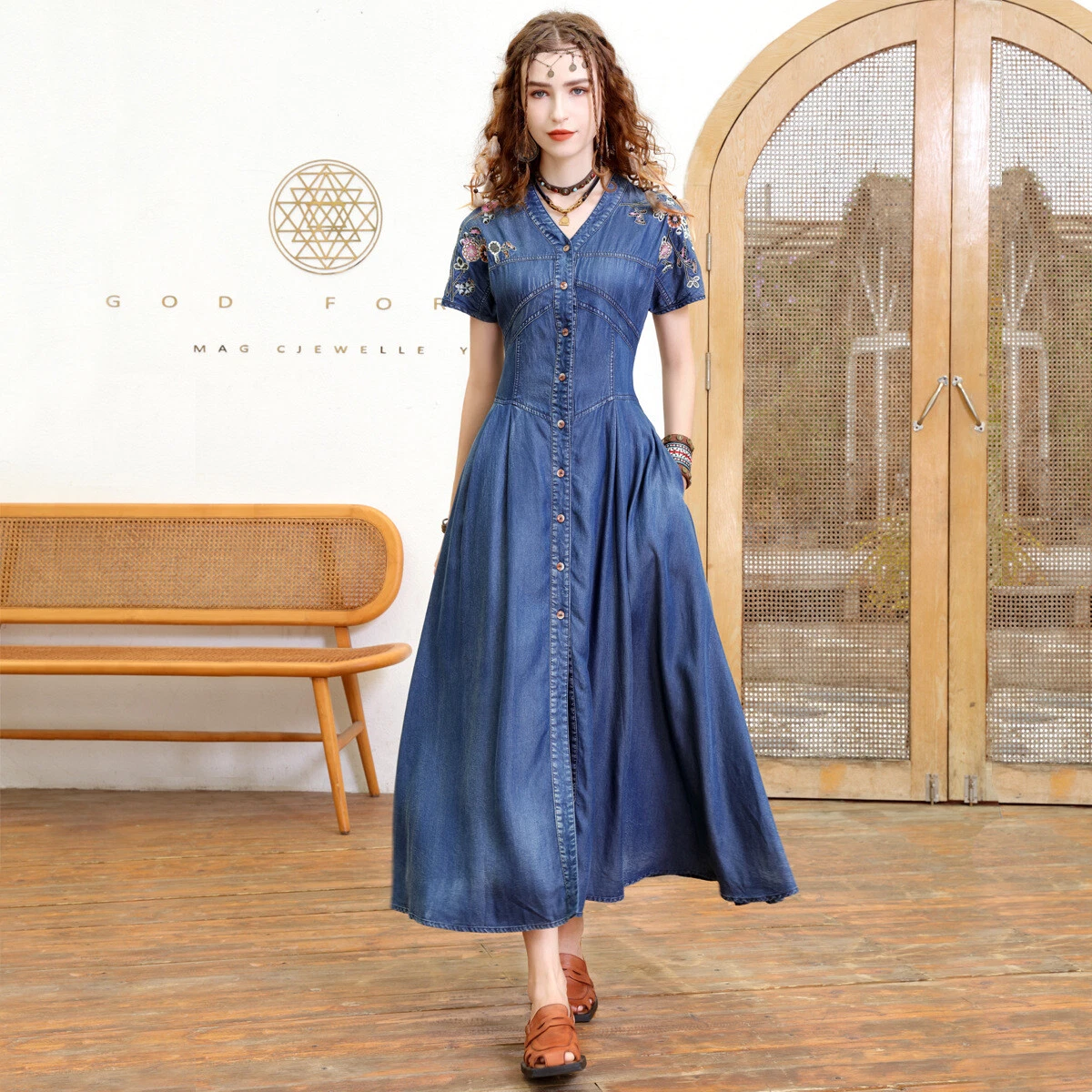 womens denim dresses