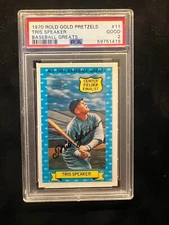 1970 ROLD GOLD PRETZELS ALL-TIME BASEBALL GREATS TRIS SPEAKER CLEVELAND INDIANS