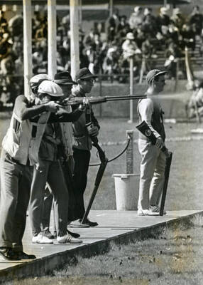 Mitsuo Sanami Of Japan Competes In The Shooting Men's Trap Duri 1964 Old Photo 1