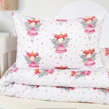 Fairy Baby Bedding Set – cot , cot bed , girl nursery, pure cotton , pink