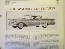Original GM 1958 Chevrolet Service News Brochure Impala Corvette Truck Nice !