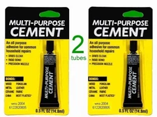 Multi-Purpose Cement All Purpose Adhesive Glue (2) 1 tube 0.5  FLOZ USA shipped