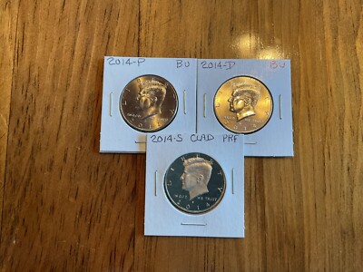 2014 P D S CLAD PROOF KENNEDY HALF DOLLARS | eBay