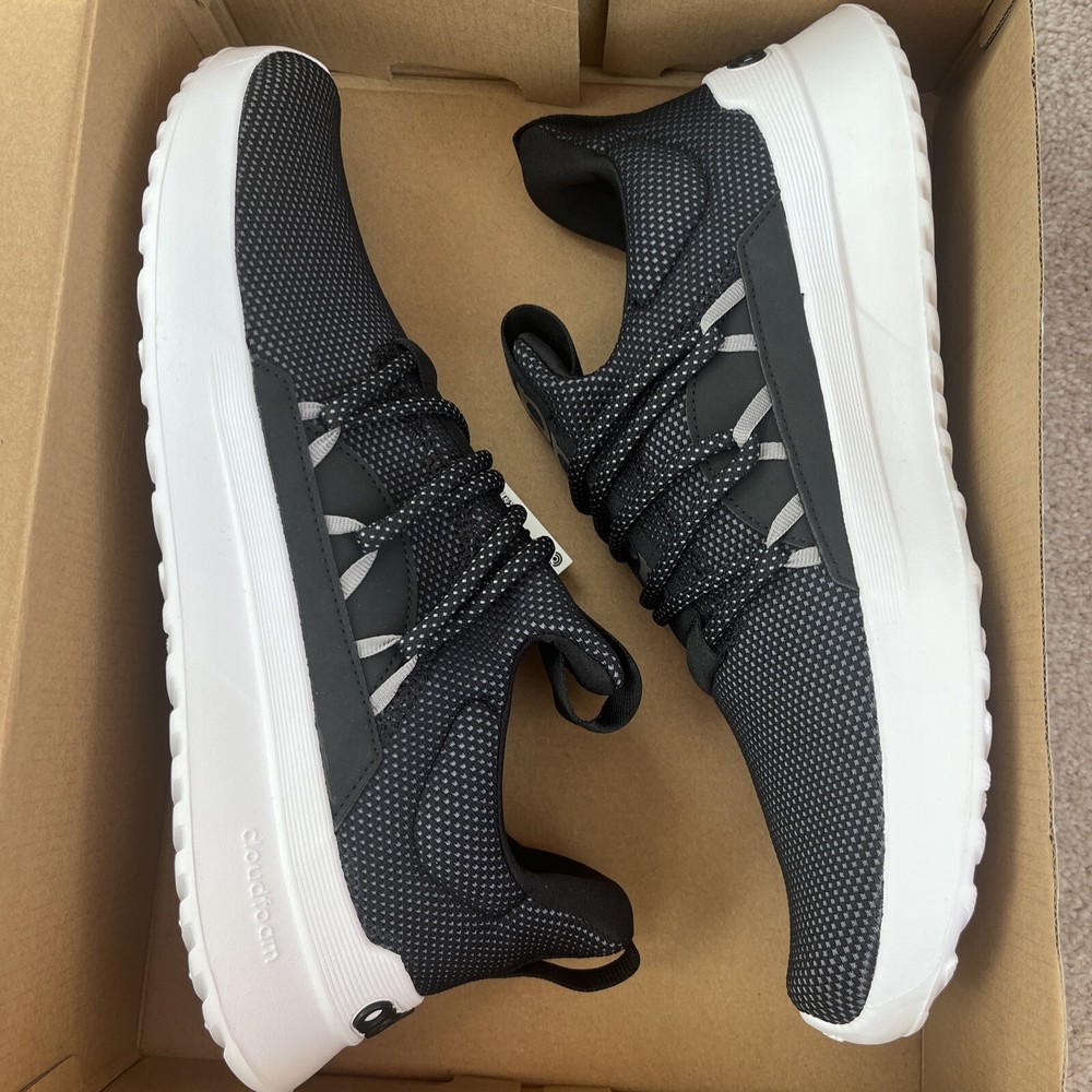 Adidas Men's Sz 11.5 Running Shoes Lite Racer Adapt 5.0 Slip On Black/White NEW