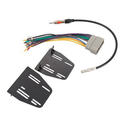 Doppel-DIN Blende & Kabel-Set Für Jeep Grand Cherokee 2005-2007 – Grau, Mit Kabelbaum & Antennenadapter