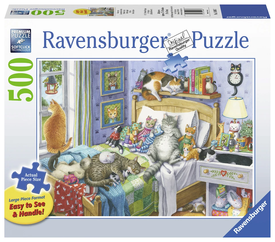 RAVENSBURGER PUZZLE*500 TEILE LARGE*CAT NAP*NICKERCHEN*RARITÄT*NEU+OVP