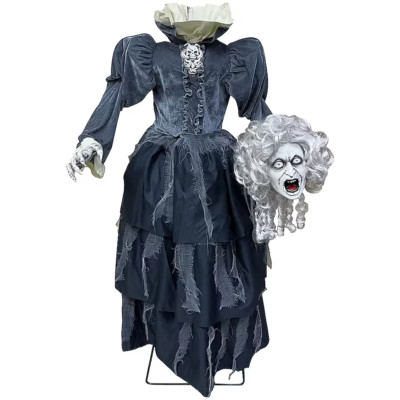 Halloween 5' Animated Talking LED Beatrice the Headless Maiden Animatronic