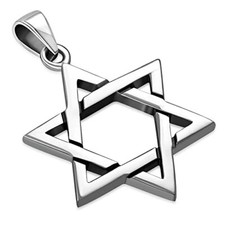 Mens 925 Sterling Silver Jewish Star of David Pendant Necklace 22 Inch Box Chain