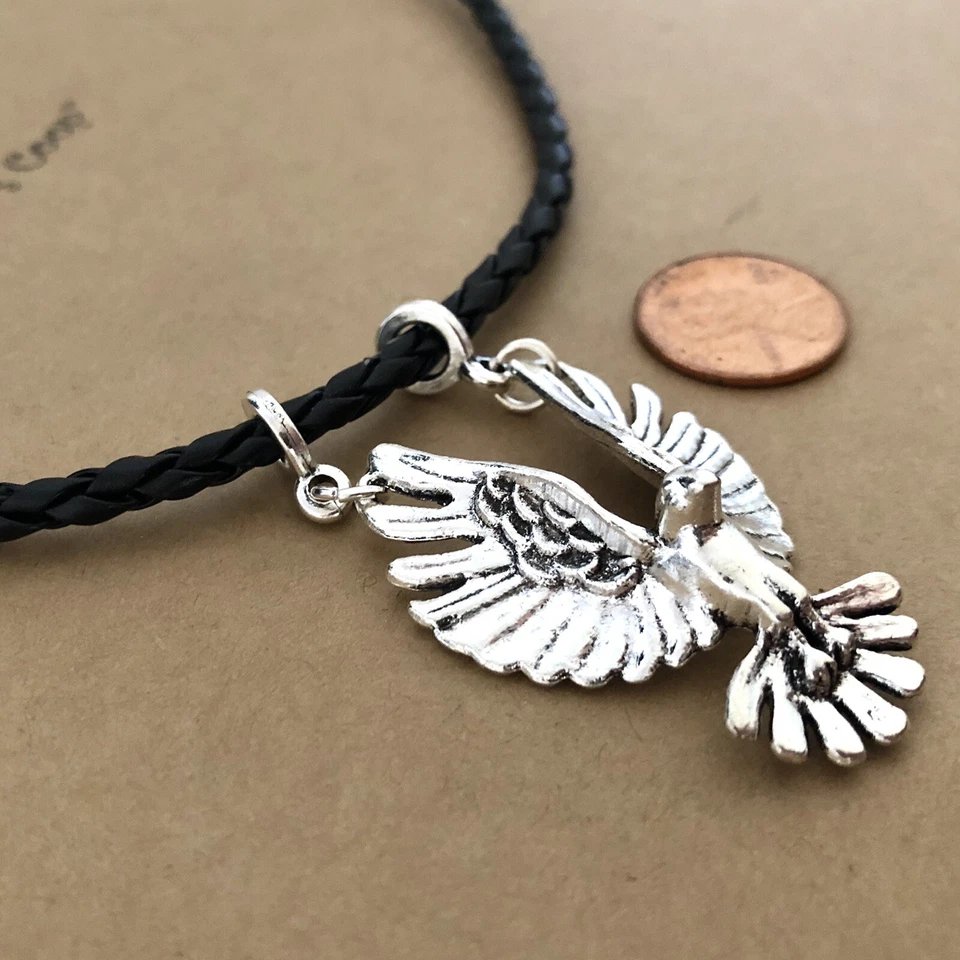 Collar Águila Unisex Cuero 18" Hecho a Mano EE. UU. 1940 Foto 4 de 4