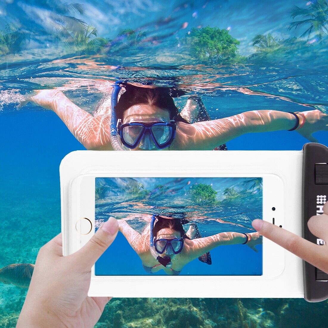 Universal Unterwasser Gehäuse für Samsung iPhone Schutz Hülle Wasserdicht