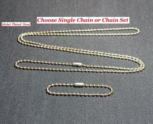 Military Army Navy Marine AF Dog Tag 2.4mm Ball Bead Chain or Chain Set FreeShip - Picture 10 of 21