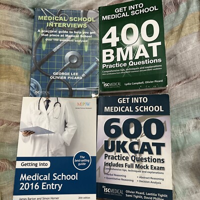4  Books :Get into Medical School: 600 UKCAT +400 BMAT/ Interviews +