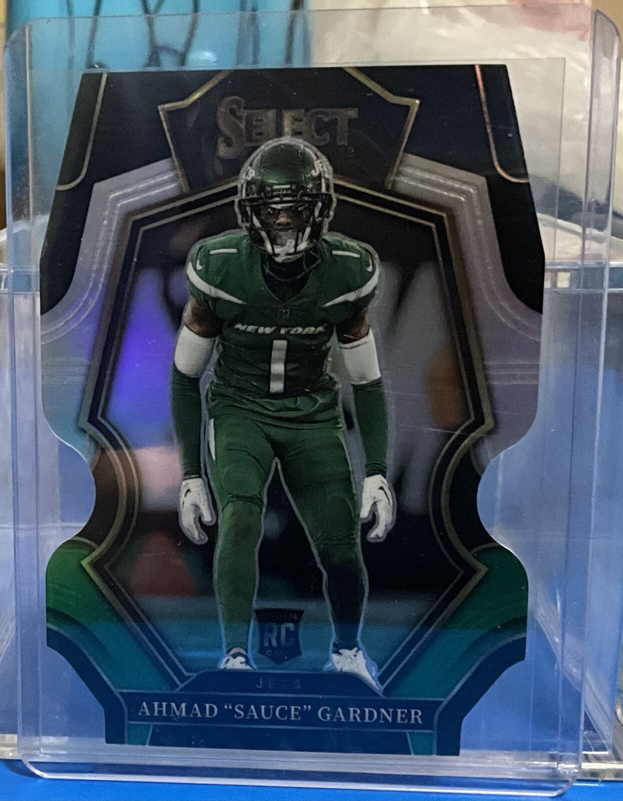 2022 Panini Select - Premier Level Black & Green Prizm Die-Cut Ahmad Gardner