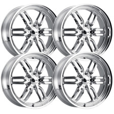Set-4 Ridler 609 20x9 6x139.7 30mm Chrome Wheels Rims 20 Inch
