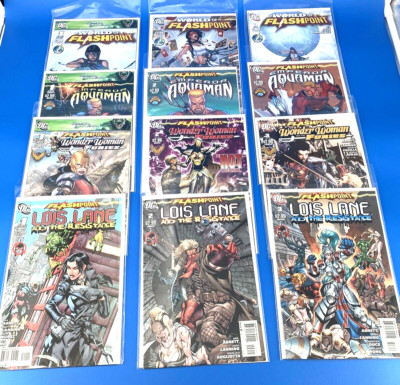 Flashpoint x 4 mini-series 12 issues NM (Read for Details)