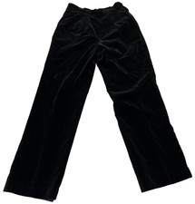 Vintage Tudor Square Albert Lewis Pants Womens 8 Black Velvet Wide Leg READ