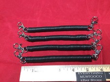 4 PC SPRING COIL STRETCH CLIP CLAW CLASP RETRACTABLE BUNGEE KEYCHAIN SPIRAL CORD