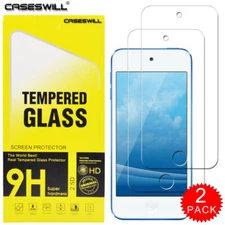 For Apple iPod Touch 5 6 7th Gen - HD Clear Tempered Glass Screen Protector X2