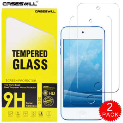For Apple iPod Touch 5 6 7th Gen - HD Clear Tempered Glass Screen Protector X2