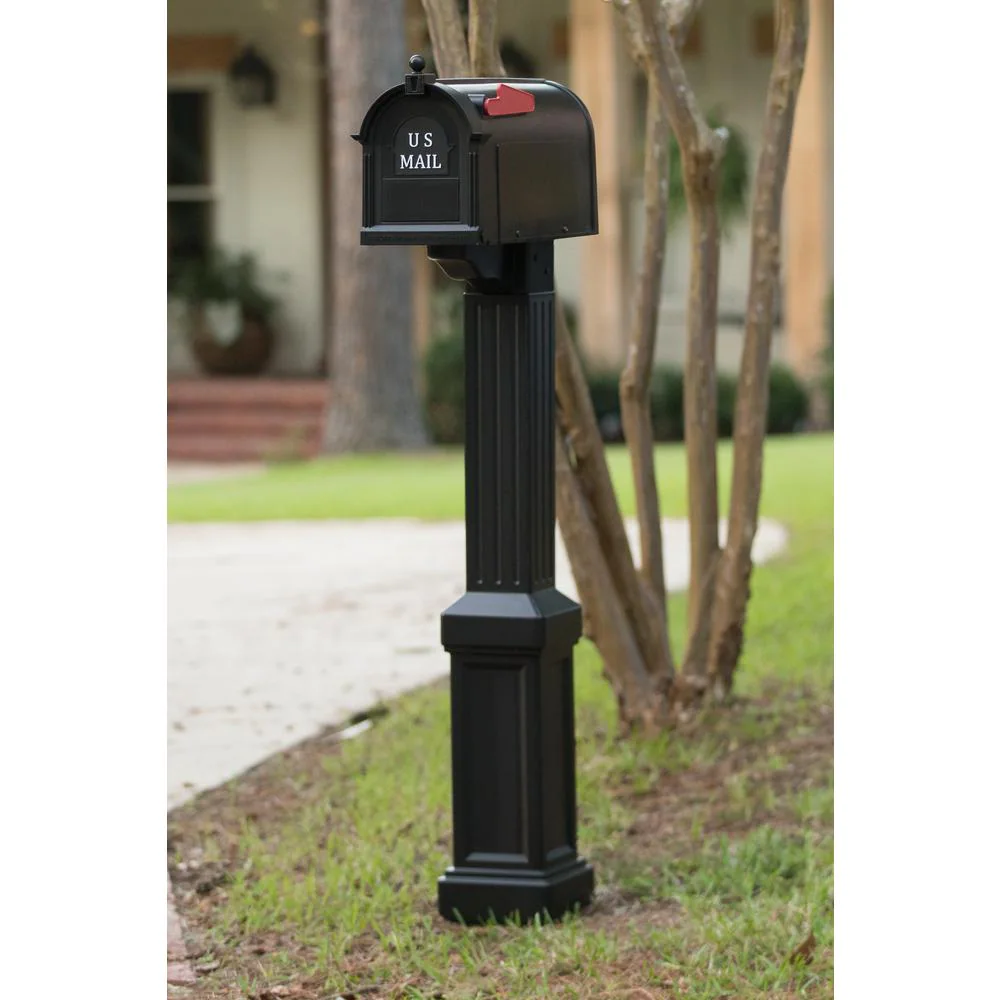 Craftsman Mailbox and Post Kit, Black eBay