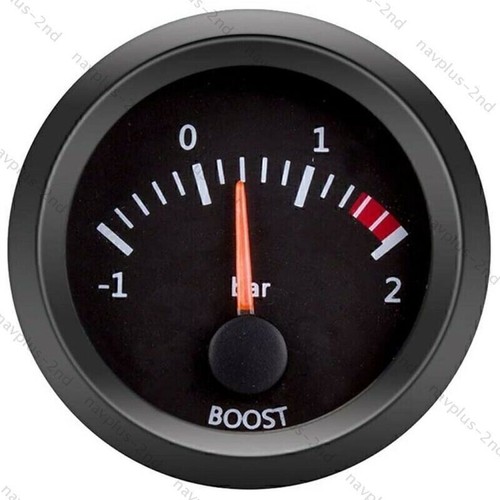 52mm Ladedruck Anzeige Kit KFZ Auto Turbo Boost BAR Gauge LED Zusatzinstrument+ - Bild 1 von 6