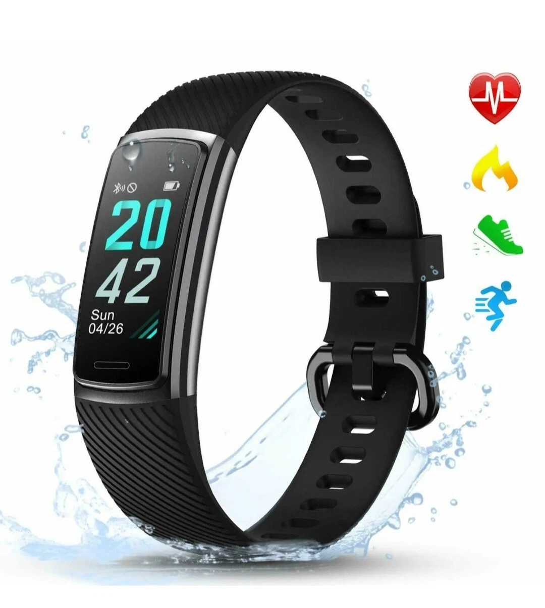 Letsfit ID152 Fitness Tracker Smart Bracelet with Sleep Monitor, IP68, Black
Opens in a new window o