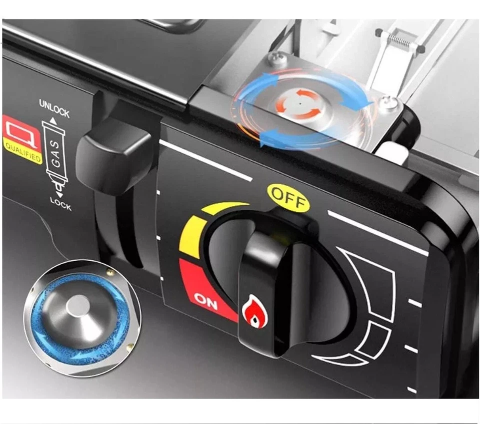 Campingkocher Gaskocher 227g Gas 2200W Camping Herd Outdoor Grillplatte Grill - Bild 3 von 4